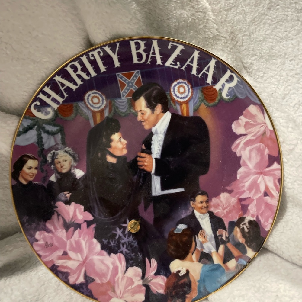 The Bradford Exchange Charity Bazaar Decorative GWTW memorabilia music plate.
